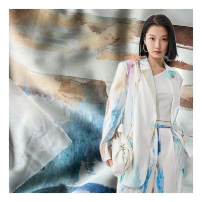 High Quality 100% Polyester Fabric 243gsm Soft and Smooth Dyed Plain Woven for Dresses