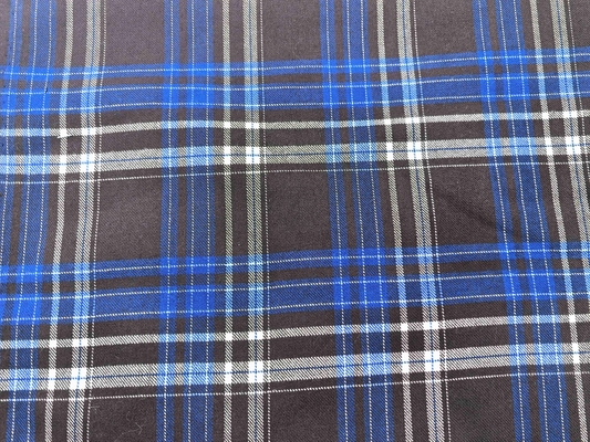 255GSM Direct Sale Anti Wrinkle Plaid Shirt Fabric Durable Easy Care for Business Casual Wear