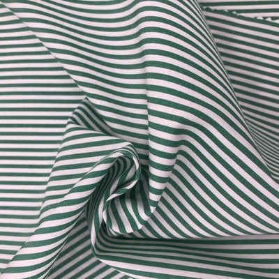 Customizable 120GSM 100% Organic Cotton French Terry Cloth Fabric Stripe Pattern Woven Technics for Shirts Dresses Worsted Yarn