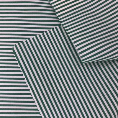 Customizable 120GSM 100% Organic Cotton French Terry Cloth Fabric Stripe Pattern Woven Technics for Shirts Dresses Worsted Yarn