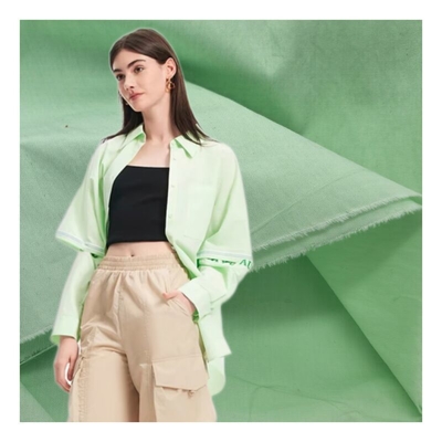 Polyester Cotton Fabric 40S*100D Plain 125 GSM 67% C 33% N Jacket Fabric for Textile Garment