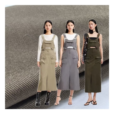 Durable Woven for Tencel Cotton Trench Coat Fabric Smooth for Custom Tailored Dresses and Coats