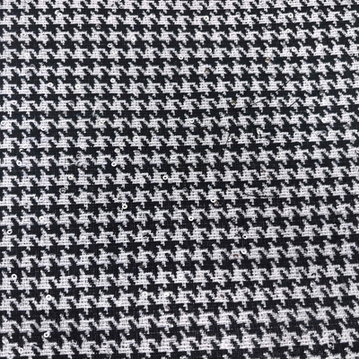 345GSM Luxury Textured Houndstooth Fancy Yarn Woven Fabric for Premium Suit Tailoring
