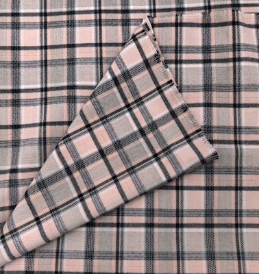 Trendy Pink Black Striped Textile Fabric for Fashionable Apparel Clothing Design