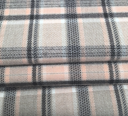 Trendy Pink Black Striped Textile Fabric for Fashionable Apparel Clothing Design