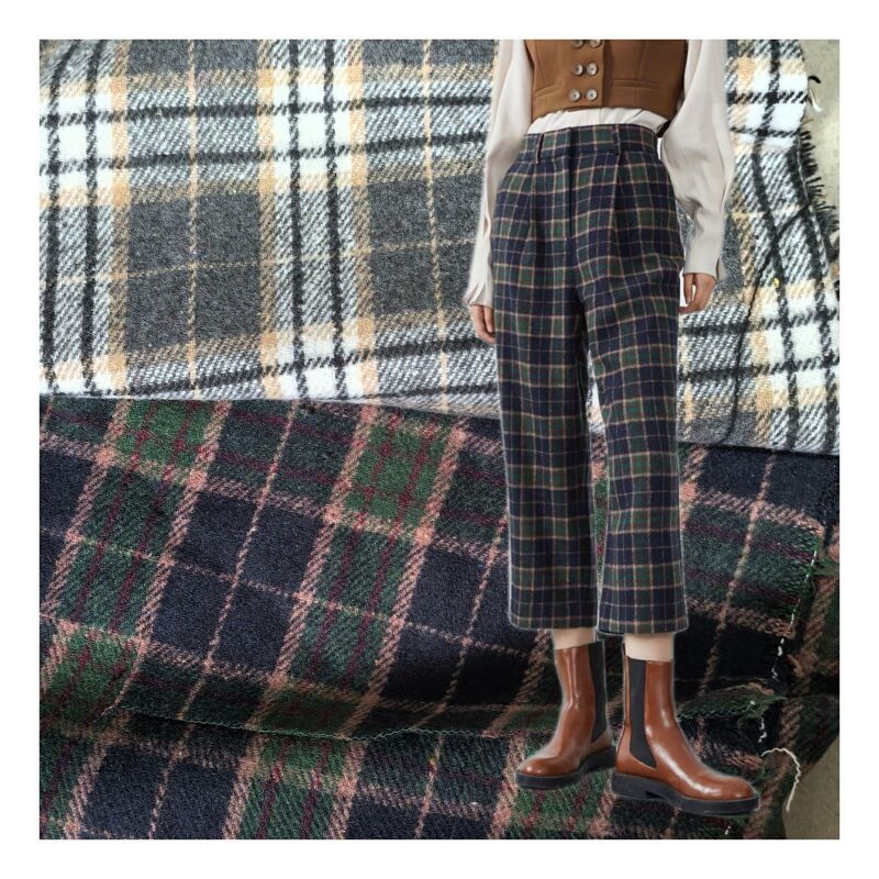 Cheap Crinkle Grid 280gsm 100% Polyester Crepe Cey Woven Fabric for Dress Garment Textile