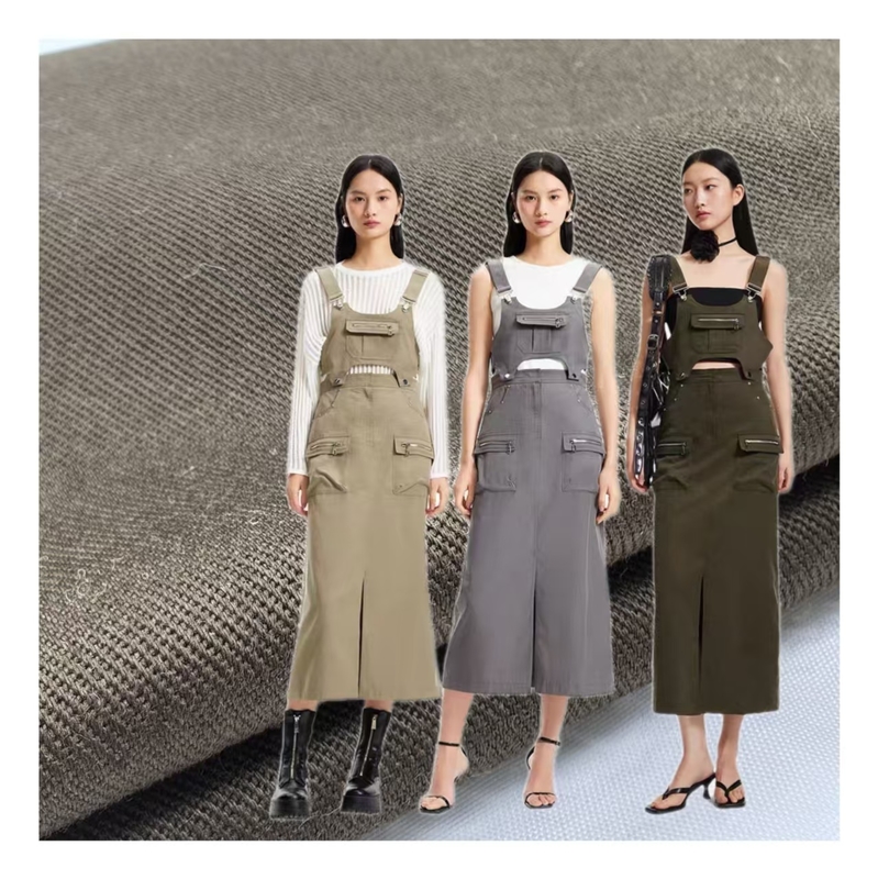 Durable Woven for Tencel Cotton Trench Coat Fabric Smooth for Custom Tailored Dresses and Coats