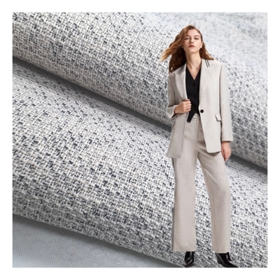 Modern Two-Tone Tweed Fabric for Chic Coats and Blazers Stylish Dress Use with Reasonable Price